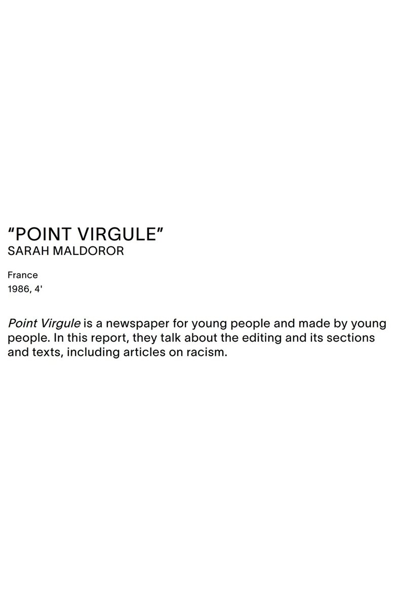 Poster of Point Virgule, Youth Journal