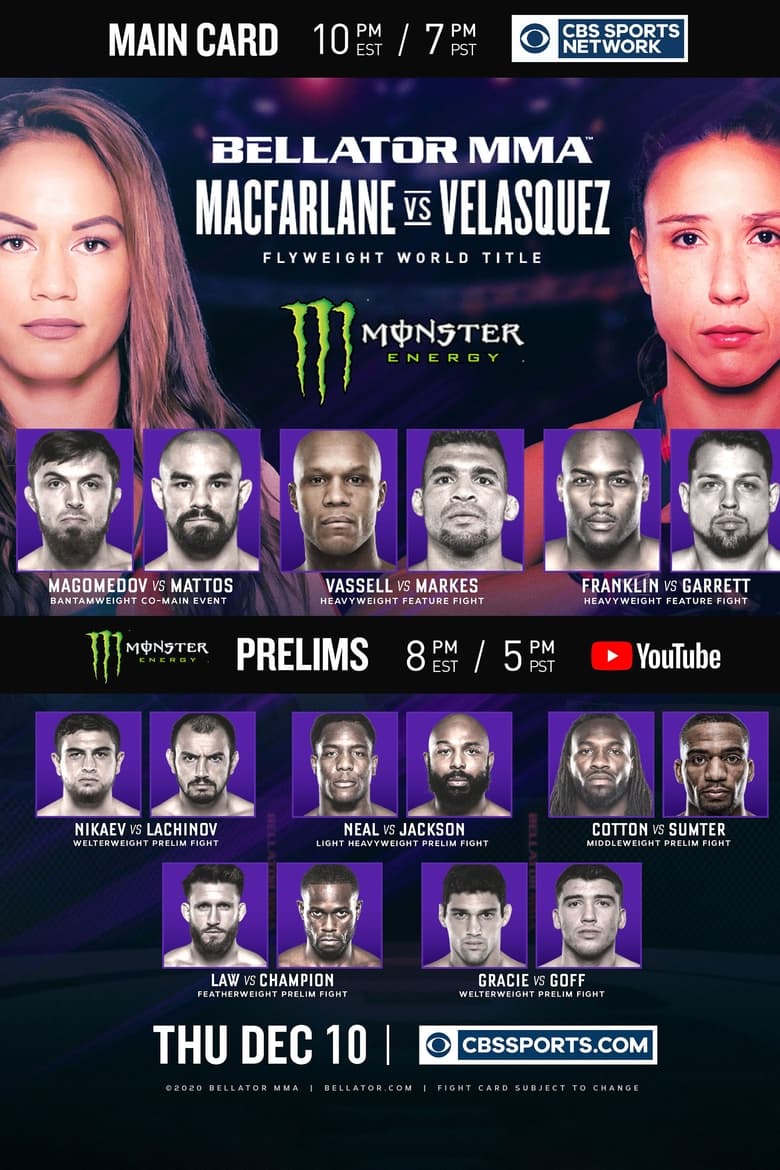 Poster of Bellator 254: Macfarlane vs. Velasquez