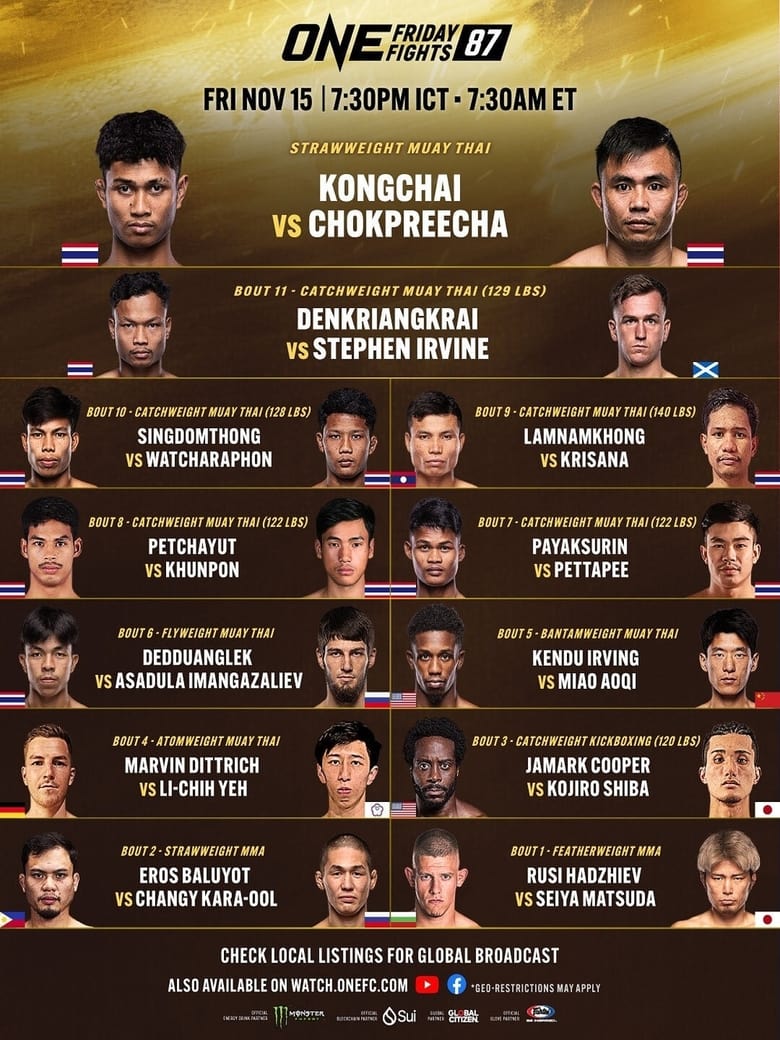 Poster of ONE Friday Fights 87: Kongchai vs. Chokpreecha