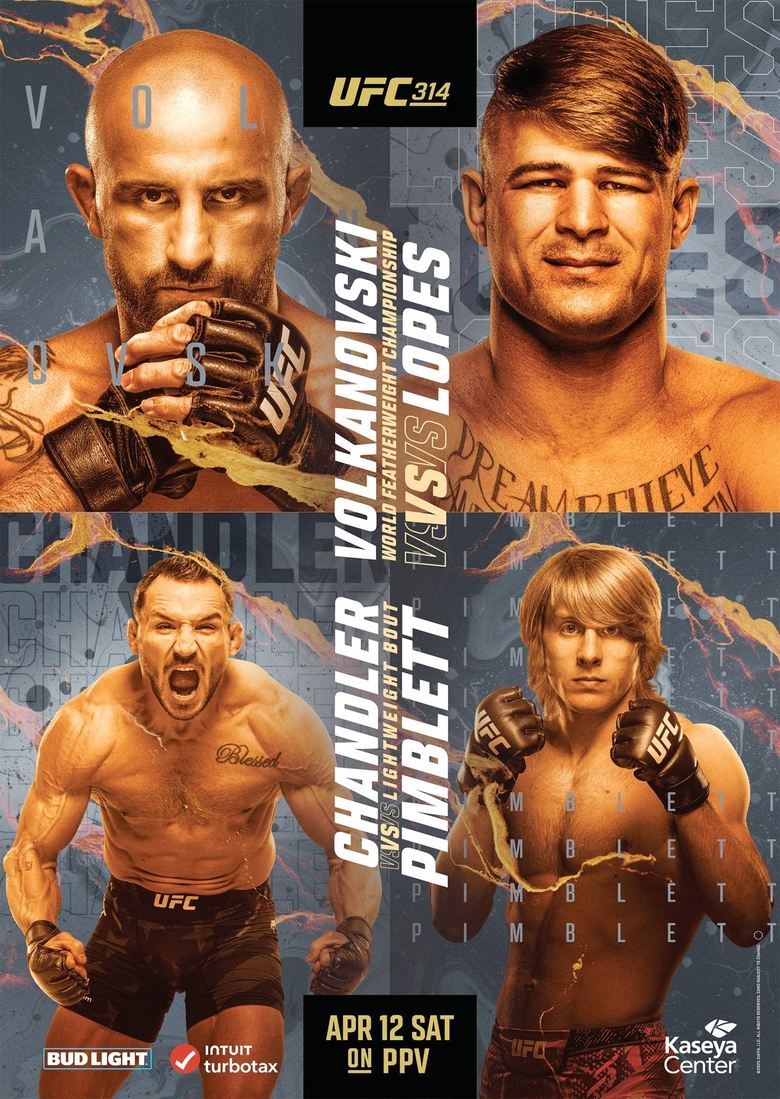 Poster of UFC 314: Volkanovski vs. Lopes