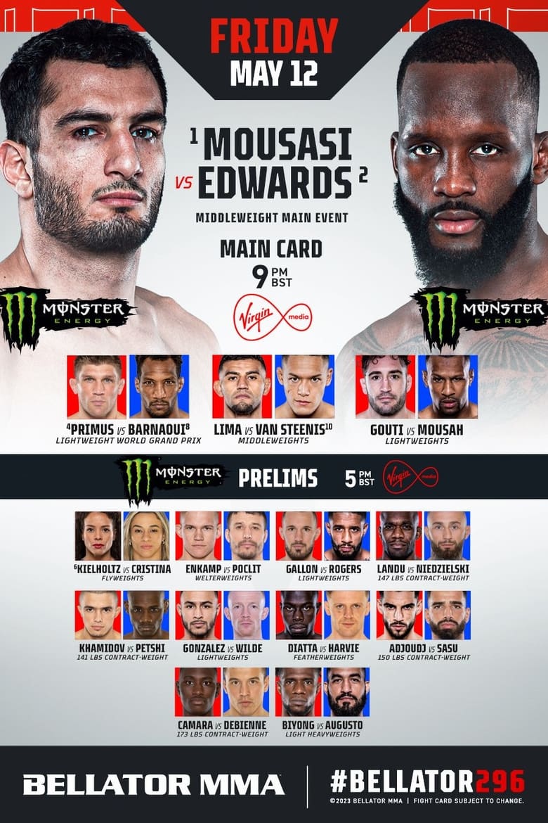 Poster of Bellator 296: Mousasi vs. Edwards