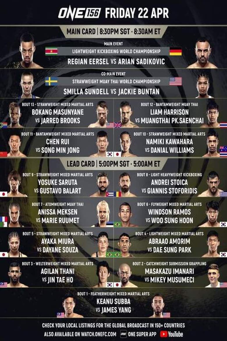 Poster of One Championship: ONE 156