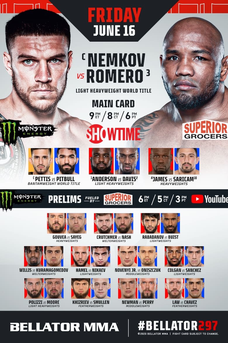 Poster of Bellator 297: Nemkov vs. Romero