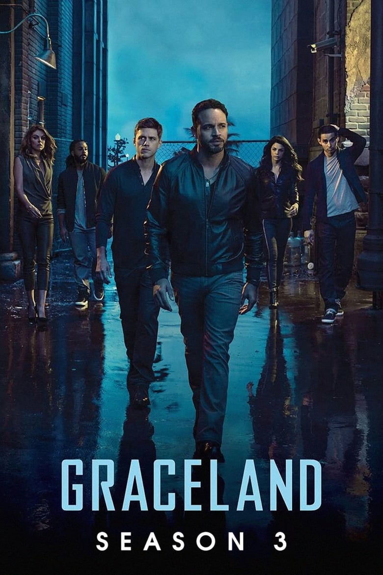 Poster of Cast and Crew in Graceland - Season 3 - Episode 11 - The Wires