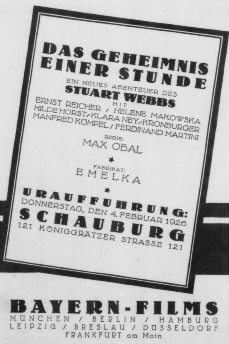 Poster of Das Geheimnis einer Stunde