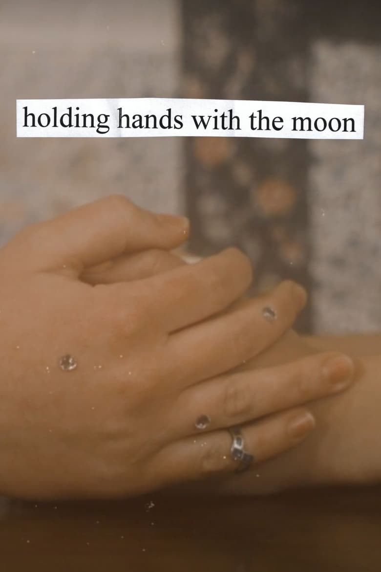 Poster of holding hands with the moon