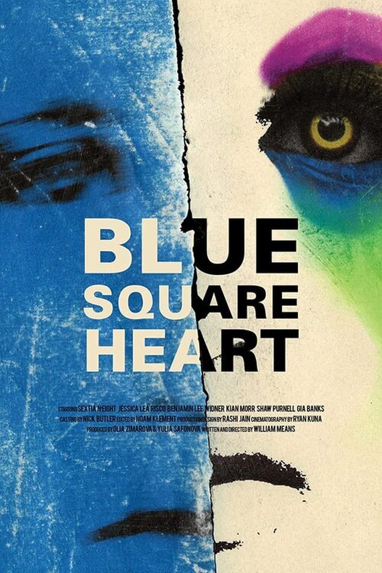 Poster of Blue Square Heart