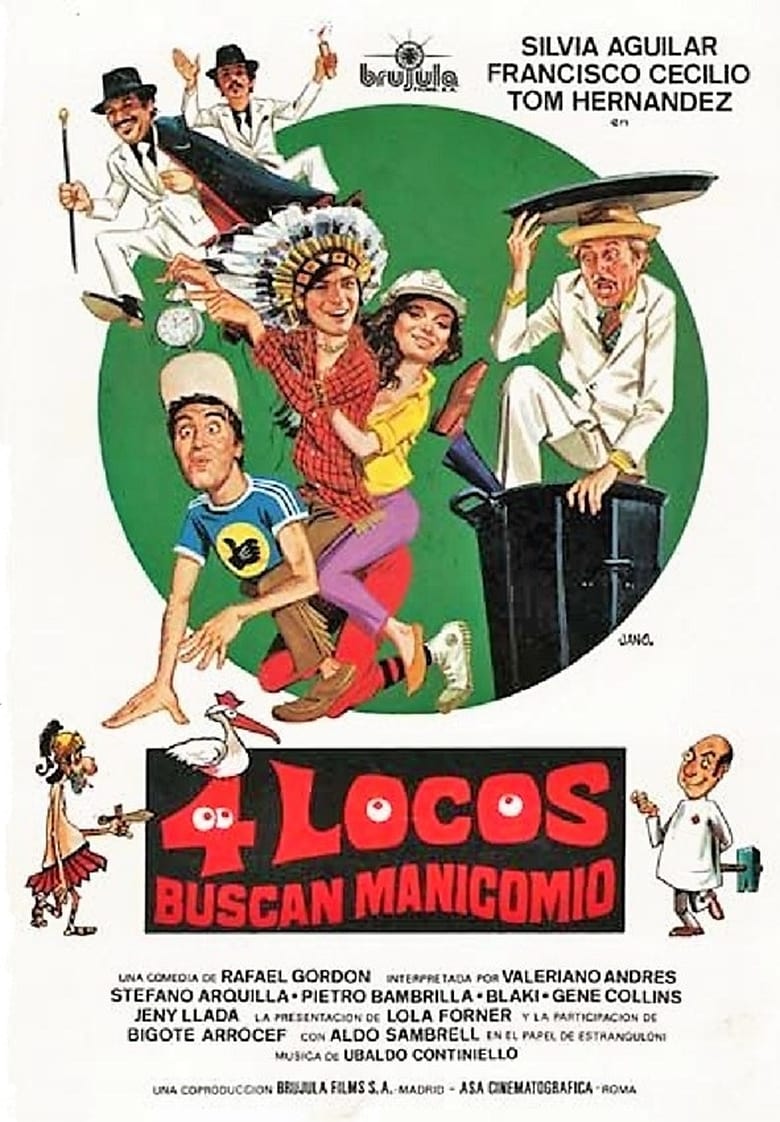 Poster of Cuatro locos buscan manicomio