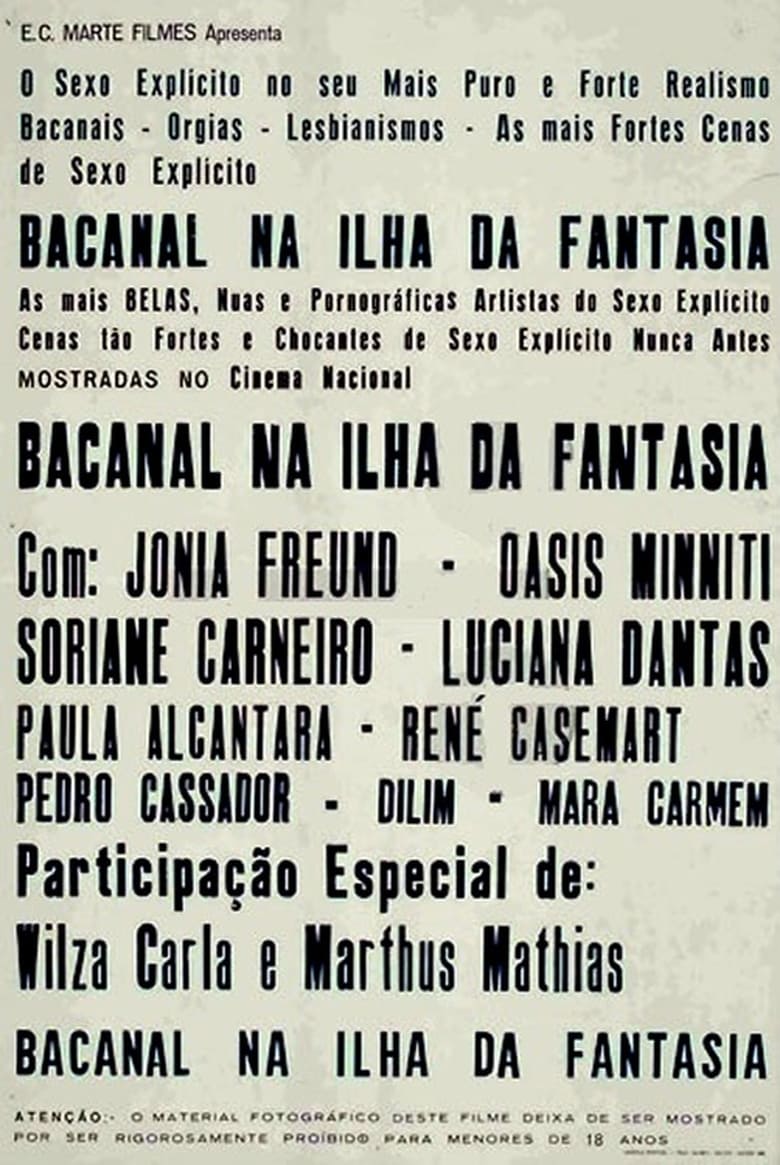 Poster of Bacanal na Ilha da Fantasia