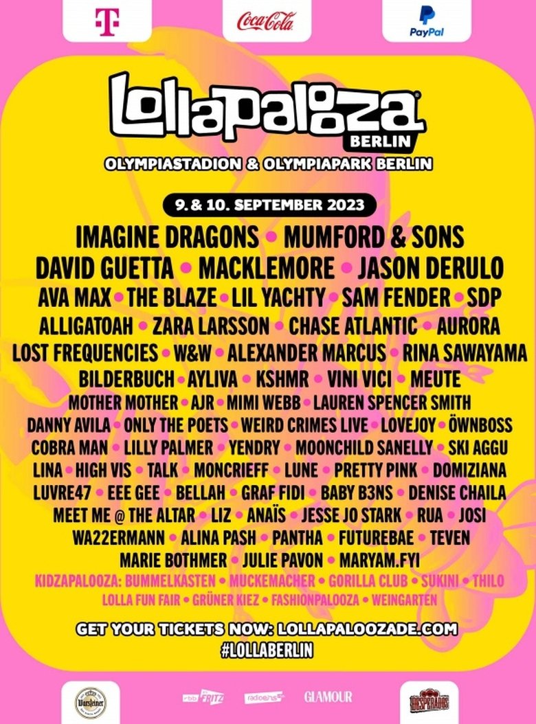 Poster of Imagine Dragons Lollapalooza Berlin