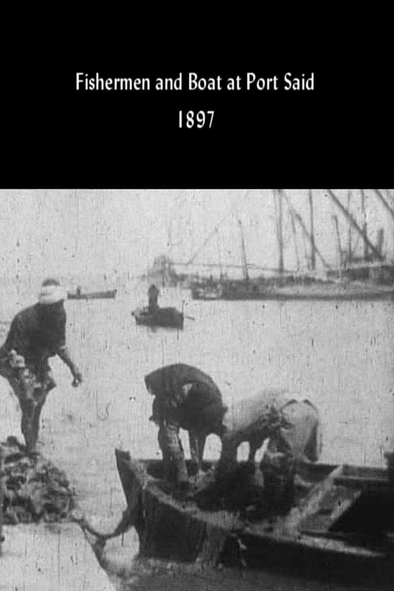 Poster of Fishermen and Boat at Port Said