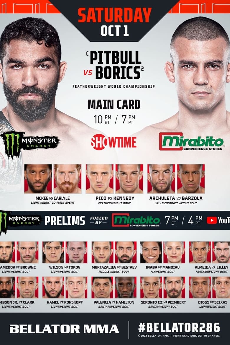 Poster of Bellator 286: Pitbull vs. Borics