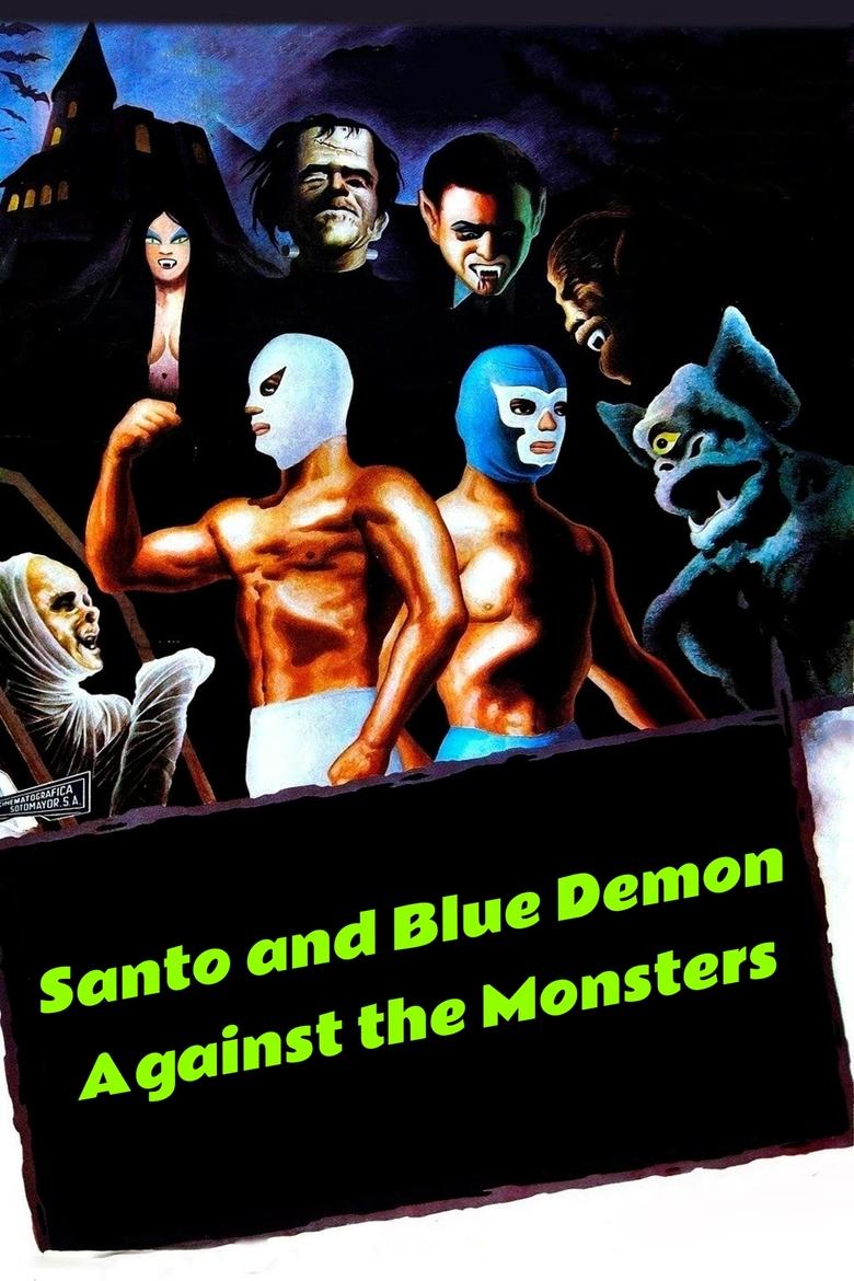 Poster of Santo and Blue Demon Against the Monsters