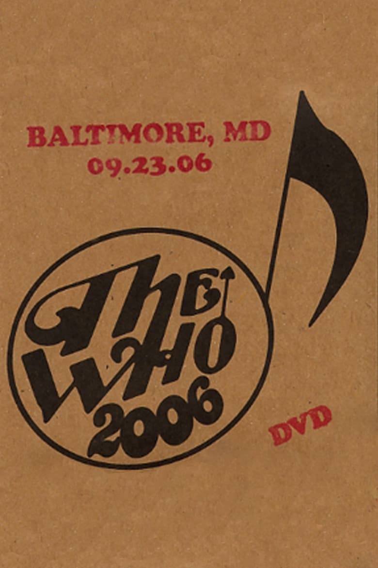 Poster of The Who: Baltimore 9/23/2006